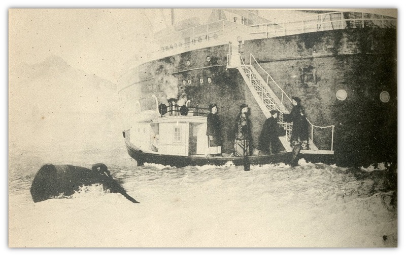 Lee Ching-fang boarding Yokohama Warship to Transfer the Sovereignty over Taiwan in 1895